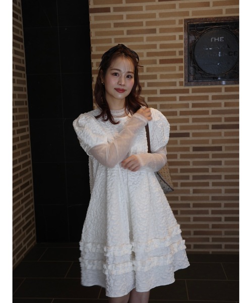 JUMELLE(ジュメロ)の「【25SS/新作】jacquard mini op(ワンピース・レディース・ホワイト/ブラック・FREE)」の18枚目の写真