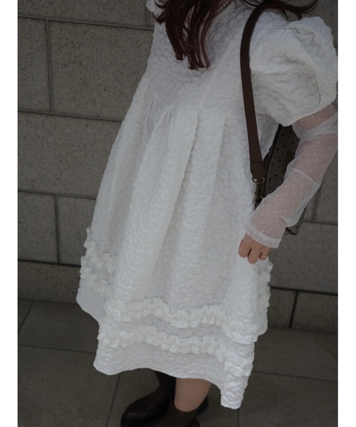 JUMELLE(ジュメロ)の「【25SS/新作】jacquard mini op(ワンピース・レディース・ホワイト/ブラック・FREE)」の19枚目の写真