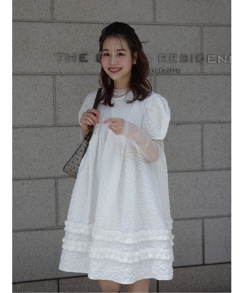 JUMELLE(ジュメロ)の「【25SS/新作】jacquard mini op(ワンピース・レディース・ホワイト/ブラック・FREE)」の20枚目の写真