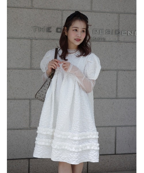 JUMELLE(ジュメロ)の「【25SS/新作】jacquard mini op(ワンピース・レディース・ホワイト/ブラック・FREE)」の21枚目の写真