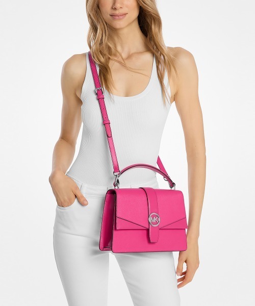 MICHAEL KORS(マイケルコース)の「GREENWICH サフィアーノ レザー サッチェル ミディアム(ハンドバッグ・レディース・ピンク系その他・FREE)」の5枚目の写真