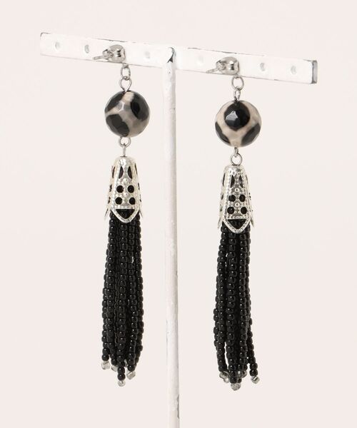 セール】【Ann】A001 ビーズタッセルピアス サージカルステンレス(MA  