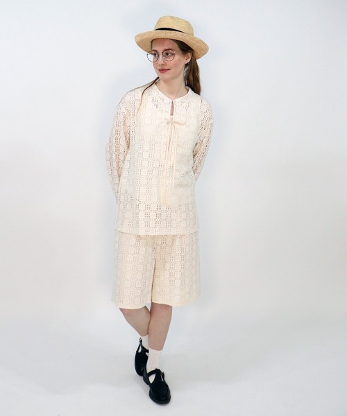 haupia（ハウピア）の「小さな箱の贈り物【ハーフパンツ】（その他パンツ・レディース・ブラック/アイボリー・MEDIUM）」の6枚目の写真