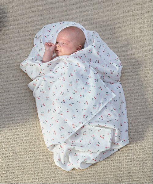 petit main（プティマイン）の「ガーゼおくるみ（おくるみ・キッズ・ベージュ/カラフル/ピンク/ライトオレンジ系・F）」の5枚目の写真