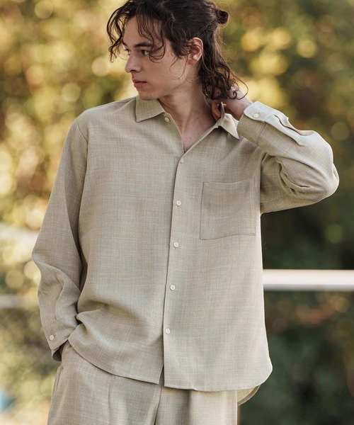 ms5992- テックキャンバスレギュラーカラーシャツLS（シャツ