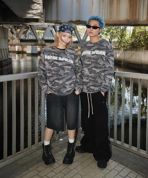 SHORT ROUND（ショートラウンド）の「SHORT ROUND/カモフラグラフィックT（Tシャツ/カットソー・メンズ・グレー系その他・MEDIUM/LARGE）」の2枚目の写真