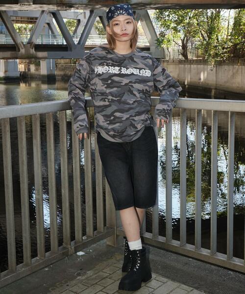 SHORT ROUND（ショートラウンド）の「SHORT ROUND/カモフラグラフィックT（Tシャツ/カットソー・メンズ・グレー系その他・MEDIUM/LARGE）」の5枚目の写真