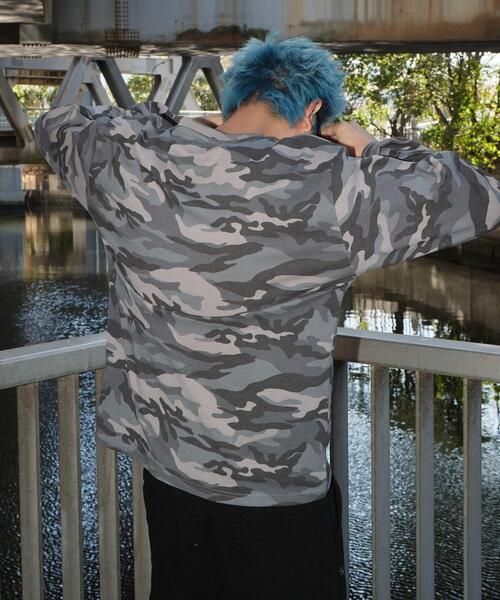 SHORT ROUND（ショートラウンド）の「SHORT ROUND/カモフラグラフィックT（Tシャツ/カットソー・メンズ・グレー系その他・MEDIUM/LARGE）」の10枚目の写真