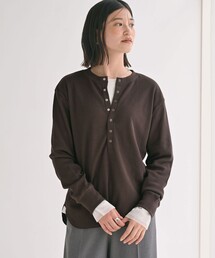 green label relaxing（グリーンレーベルリラクシング）の「＜at ease＞ヘンリーネック ワッフル プルオーバー カットソー（Tシャツ/カットソー）」