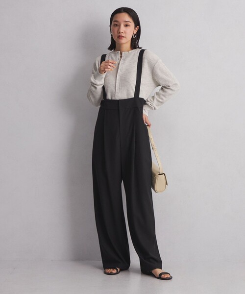 green label relaxing（グリーンレーベルリラクシング）の「＜at ease＞ヘンリーネック ワッフル プルオーバー カットソー（Tシャツ/カットソー・レディース・ダークグレー/ナチュラル/オフホワイト/ダークブラウン・FREE）」の22枚目の写真