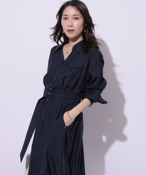 Apuweiser-riche（アプワイザーリッシェ）の「シアーシャツワンピース（ワンピース・レディース・ネイビー/ライトイエロー・0/2/1）」の12枚目の写真