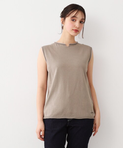 LAURA ASHLEY(ローラアシュレイ)の「【カラー追加!日本製/ワンマイルウエア】コツトン コンパクトヤーン ベスト(ベスト・レディース・ホワイト系/グリーン/ベージュ/アイボリー/グレー/ワインレッド・38)」の5枚目の写真