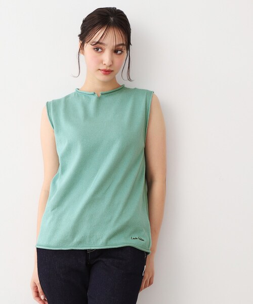 LAURA ASHLEY(ローラアシュレイ)の「【カラー追加!日本製/ワンマイルウエア】コツトン コンパクトヤーン ベスト(ベスト・レディース・ホワイト系/グリーン/ベージュ/アイボリー/グレー/ワインレッド・38)」の6枚目の写真