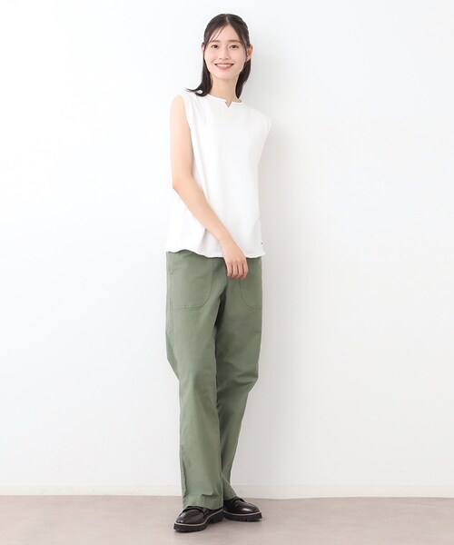LAURA ASHLEY(ローラアシュレイ)の「【カラー追加!日本製/ワンマイルウエア】コツトン コンパクトヤーン ベスト(ベスト・レディース・ホワイト系/グリーン/ベージュ/アイボリー/グレー/ワインレッド・38)」の20枚目の写真