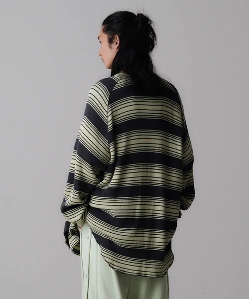 FACETASM（ファセッタズム）の「FACETASM/ファセッタズム/LAYERD WAFFLE KNIT CARDIGAN（カーディガン/ボレロ・メンズ・ミント・4）」の2枚目の写真