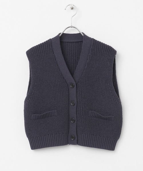 SENSE OF PLACE by URBAN RESEARCH（センスオブプレイスバイアーバンリサーチ）の「クロップドニットベスト（ベスト・レディース・チャコールグレー/アイボリー/ネイビー・ONE）」の20枚目の写真