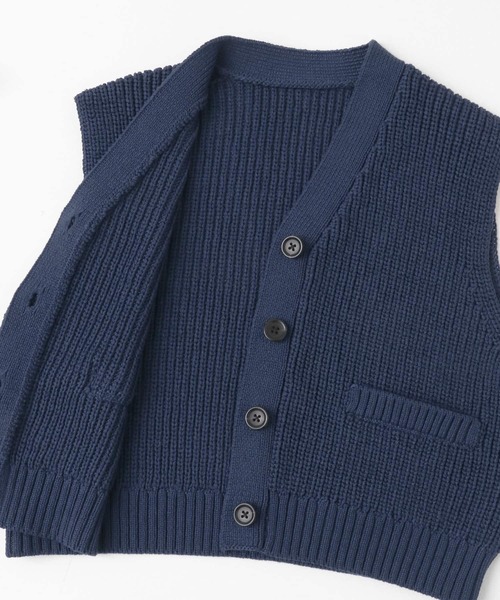 SENSE OF PLACE by URBAN RESEARCH（センスオブプレイスバイアーバンリサーチ）の「クロップドニットベスト（ベスト・レディース・チャコールグレー/アイボリー/ネイビー・ONE）」の22枚目の写真