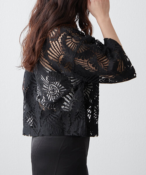 NAO(ナオ)の「【春夏トレンドキーワード/lace】ショート丈レースシャツ(シャツ/ブラウス・レディース・ブラック/オフホワイト/アイボリー・FREE)」の19枚目の写真