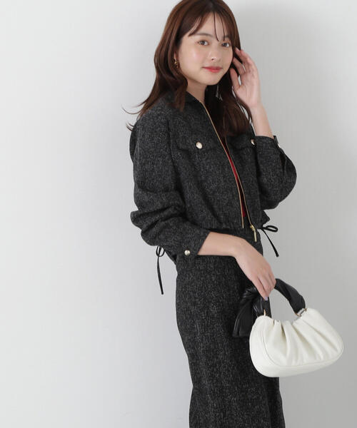 PROPORTION BODY DRESSING（プロポーションボディドレッシング）の「スプリングツイードブルゾン / 1215155309（ブルゾン・レディース・ブラック/グレー/オフホワイト・SMALL/MEDIUM）」の9枚目の写真