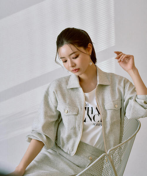 PROPORTION BODY DRESSING（プロポーションボディドレッシング）の「スプリングツイードブルゾン / 1215155309（ブルゾン・レディース・ブラック/グレー/オフホワイト・SMALL/MEDIUM）」の18枚目の写真