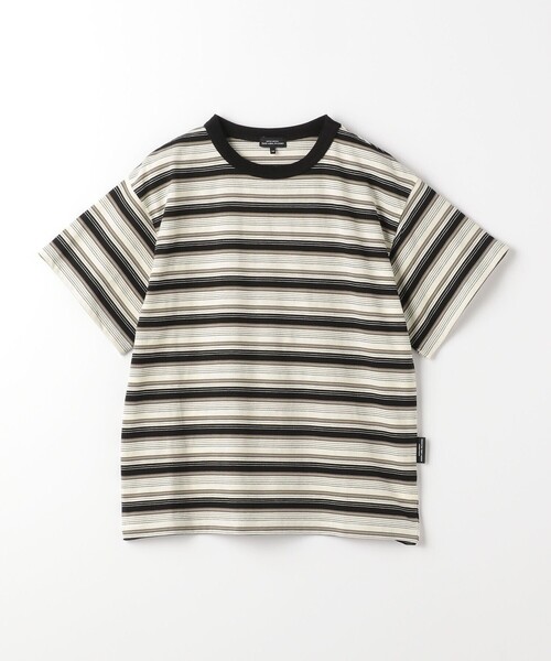 green label relaxing（グリーンレーベルリラクシング）の「ボーダー ビッグ Tシャツ / キッズ  100cm-160cm（Tシャツ/カットソー・キッズ・ライトブルー/ブラック/オレンジ系その他・160cm/110cm/100cm/120cm/130cm/140cm/150cm）」の2枚目の写真