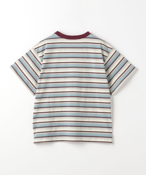 green label relaxing（グリーンレーベルリラクシング）の「ボーダー ビッグ Tシャツ / キッズ  100cm-160cm（Tシャツ/カットソー・キッズ・ライトブルー/ブラック/オレンジ系その他・160cm/110cm/100cm/120cm/130cm/140cm/150cm）」の10枚目の写真