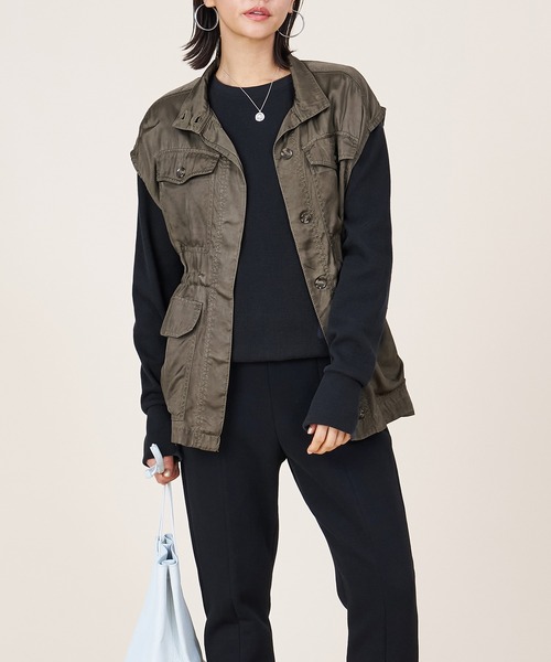 ベスト ジレ 「marmors」military gilet レディース セール】【marmors】military gilet（ベスト）｜marmors