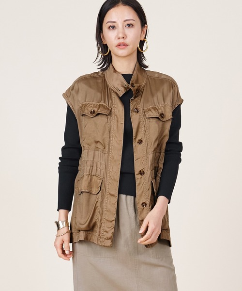 marmors（マルモア）の「【marmors】military gilet（ベスト・レディース・カーキ/ベージュ・36）」の3枚目の写真