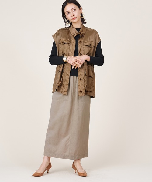 marmors（マルモア）の「【marmors】military gilet（ベスト・レディース・カーキ/ベージュ・36）」の4枚目の写真