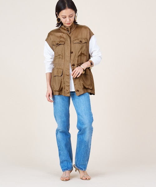 marmors（マルモア）の「【marmors】military gilet（ベスト・レディース・カーキ/ベージュ・36）」の8枚目の写真