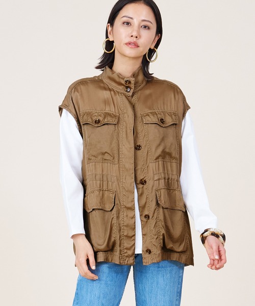 marmors（マルモア）の「【marmors】military gilet（ベスト・レディース・カーキ/ベージュ・36）」の10枚目の写真