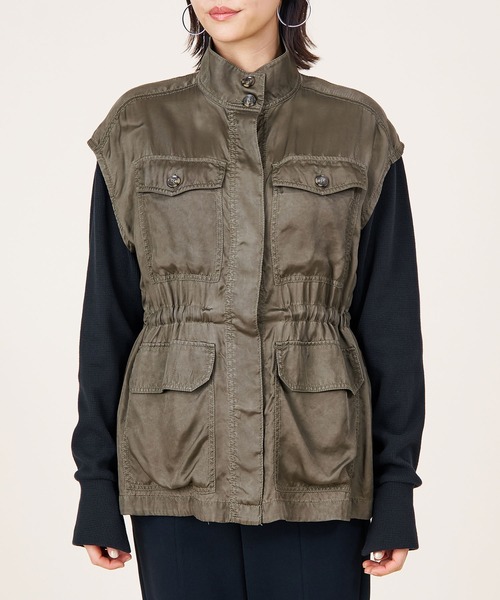 ベスト ジレ 「marmors」military gilet レディース marmors ベスト ジレ 「marmors」military gilet レディース