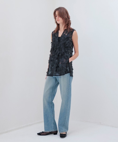 TSURU by Mariko Oikawa（ツルバイマリコオイカワ）の「TSURU by Mariko Oikawa / Tasso(シアーフラットシューズ WW-1252770)（バレエシューズ・レディース・ブラック・36/37）」の7枚目の写真