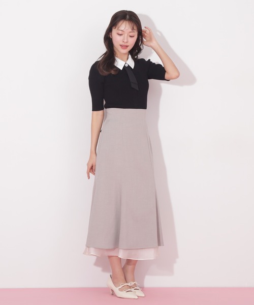 美品✨ジルスチュアート　フェザーシャワースカート　シアー　黒　Sサイズ JILL by JILL STUART｜◇シアーチェックフレアスカート