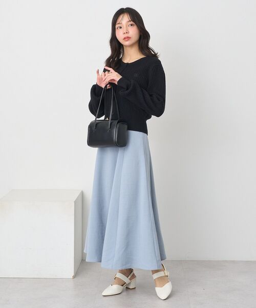 earth music&ecology(アースミュージックアンドエコロジー)の「バックレースアップスカート(スカート・レディース・グレー/ブルー系その他7/ブラック/アイボリー・M/S)」の18枚目の写真