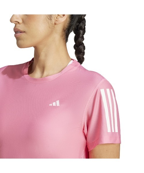 adidas(アディダス)の「アディダス adidas オウン ザ ラン 半袖Tシャツ(Tシャツ/カットソー・レディース・ピンク・S/M/L/XL)」の3枚目の写真