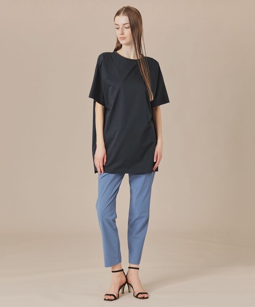 MACKINTOSH LONDON（マッキントッシュ ロンドン）の「【The Essential Collection】プレーティング天竺半袖ロングＴシャツ（Tシャツ/カットソー・レディース・ブルー系その他4/オフホワイト/イエロー/ネイビー・38）」の7枚目の写真