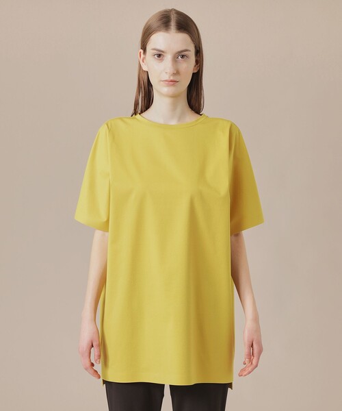 MACKINTOSH LONDON（マッキントッシュ ロンドン）の「【The Essential Collection】プレーティング天竺半袖ロングＴシャツ（Tシャツ/カットソー・レディース・ブルー系その他4/オフホワイト/イエロー/ネイビー・38）」の9枚目の写真