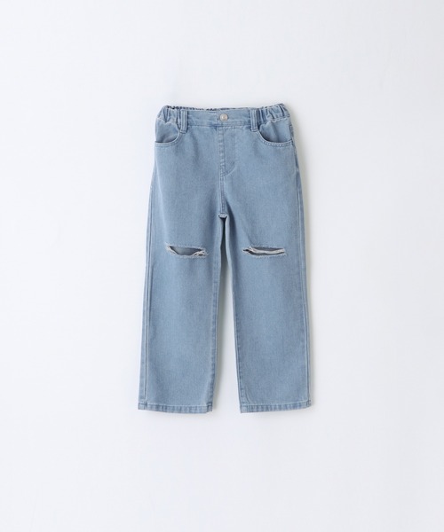 coca(coca)(コカ)の「【WEB限定セール】キッズ ダメージ加工デニムロングパンツ(デニムパンツ・キッズ・ブラック/ライトブルー・120/130/140/150)」の21枚目の写真