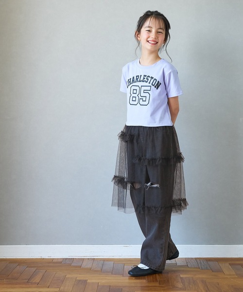 coca(coca)(コカ)の「【WEB限定セール】キッズ ダメージ加工デニムロングパンツ(デニムパンツ・キッズ・ブラック/ライトブルー・120/130/140/150)」の14枚目の写真