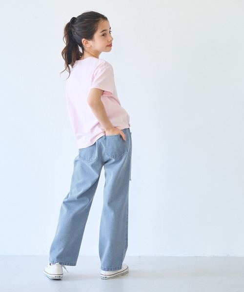 coca(coca)(コカ)の「【WEB限定セール】キッズ ダメージ加工デニムロングパンツ(デニムパンツ・キッズ・ブラック/ライトブルー・120/130/140/150)」の5枚目の写真