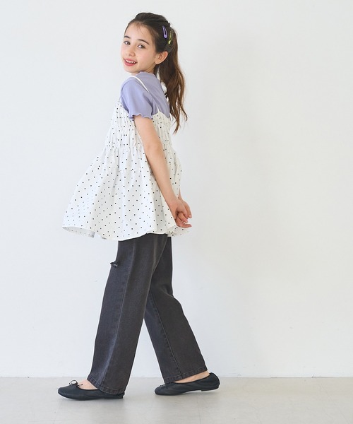 coca(coca)(コカ)の「【WEB限定セール】キッズ ダメージ加工デニムロングパンツ(デニムパンツ・キッズ・ブラック/ライトブルー・120/130/140/150)」の11枚目の写真
