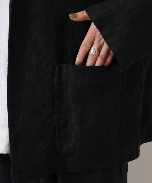 JOURNAL STANDARD LUXE(ジャーナルスタンダード ラックス)の「フレンチリネンツイルジャケット(その他アウター・レディース・ブラック/ブラウン系その他・FREE)」の19枚目の写真