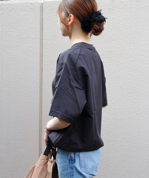 THOUSAND MILE（サウザンドマイル）の「THOUSAND MILE/サウザンドマイル　ドローコードTEE　 SHORTSLEEVE DRAWCORD TEE（Tシャツ/カットソー・メンズ・ベージュ/ブラック・M/S/L）」の6枚目の写真