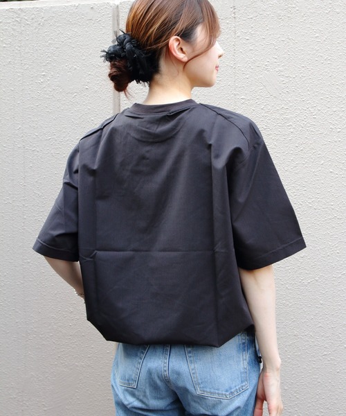 THOUSAND MILE（サウザンドマイル）の「THOUSAND MILE/サウザンドマイル　ドローコードTEE　 SHORTSLEEVE DRAWCORD TEE（Tシャツ/カットソー・メンズ・ベージュ/ブラック・M/S/L）」の7枚目の写真