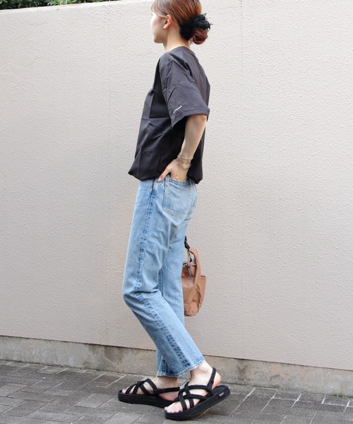 THOUSAND MILE（サウザンドマイル）の「THOUSAND MILE/サウザンドマイル　ドローコードTEE　 SHORTSLEEVE DRAWCORD TEE（Tシャツ/カットソー・メンズ・ベージュ/ブラック・M/S/L）」の10枚目の写真