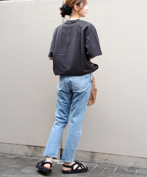 THOUSAND MILE（サウザンドマイル）の「THOUSAND MILE/サウザンドマイル　ドローコードTEE　 SHORTSLEEVE DRAWCORD TEE（Tシャツ/カットソー・メンズ・ベージュ/ブラック・M/S/L）」の11枚目の写真