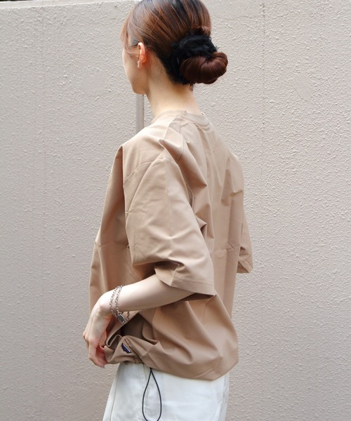 THOUSAND MILE（サウザンドマイル）の「THOUSAND MILE/サウザンドマイル　ドローコードTEE　 SHORTSLEEVE DRAWCORD TEE（Tシャツ/カットソー・メンズ・ベージュ/ブラック・M/S/L）」の15枚目の写真