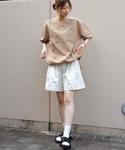 THOUSAND MILE（サウザンドマイル）の「THOUSAND MILE/サウザンドマイル　ドローコードTEE　 SHORTSLEEVE DRAWCORD TEE（Tシャツ/カットソー・メンズ・ベージュ/ブラック・M/S/L）」の17枚目の写真