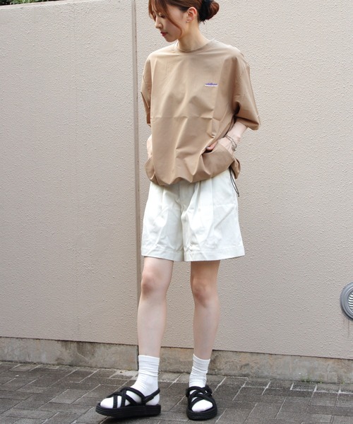 THOUSAND MILE（サウザンドマイル）の「THOUSAND MILE/サウザンドマイル　ドローコードTEE　 SHORTSLEEVE DRAWCORD TEE（Tシャツ/カットソー・メンズ・ベージュ/ブラック・M/S/L）」の19枚目の写真